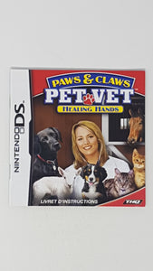 Paws and Claws Pet Vet - Healing Hands [manuel] Français - Nintendo DS