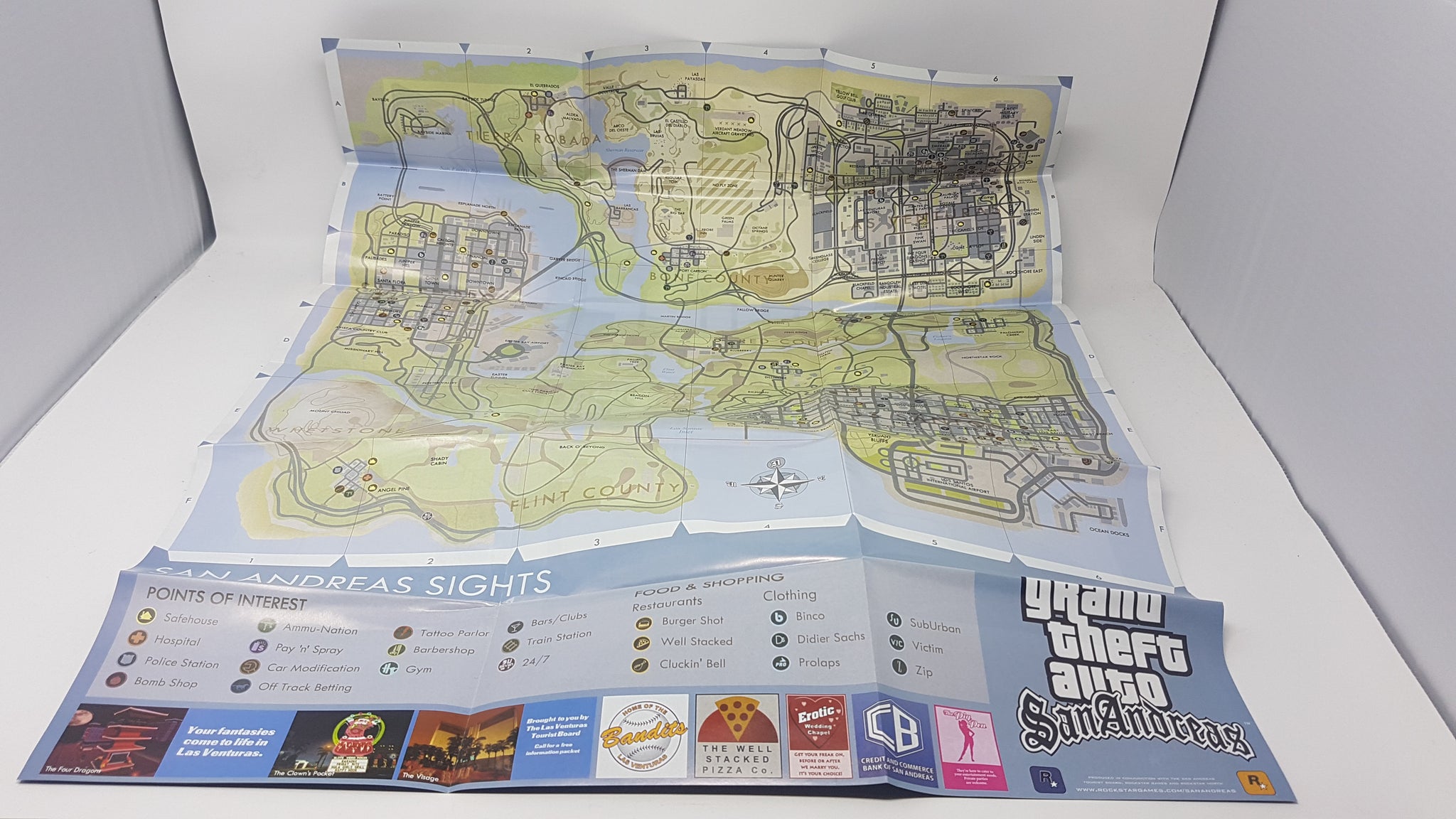 Jogo GTA San Andreas Original PS2 Raro Playstation 2 Manual e Mapa Poster