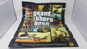 Grand Theft Auto San Andreas - CARTE 2 faces / Affiche - Sony Playstation 2 | PS2