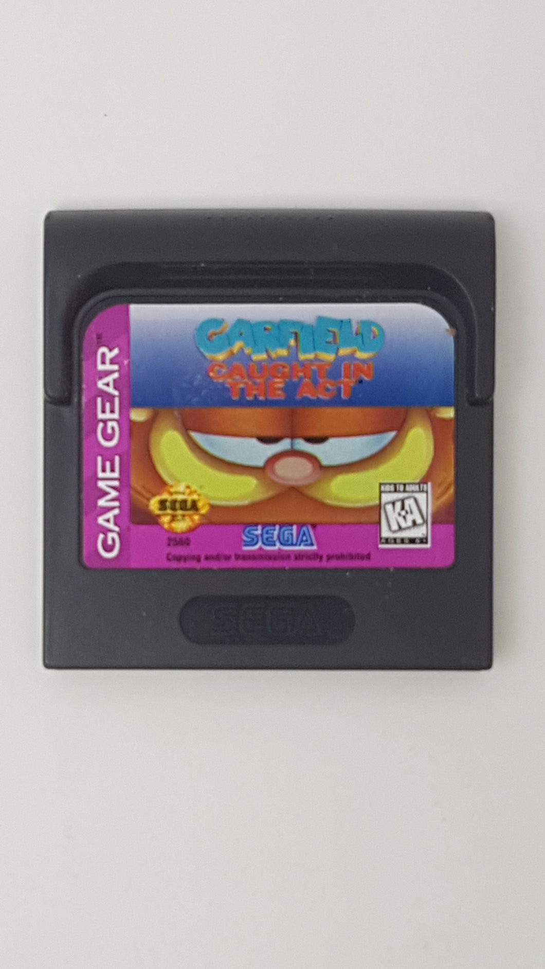 Garfield pris en flagrant délit - Sega Gamegear