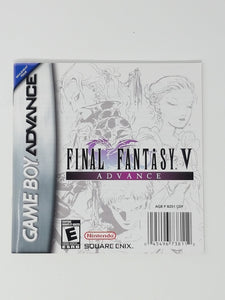 Final Fantasy V Advance [manuel] Français- Nintendo Gameboy Advance | GBA