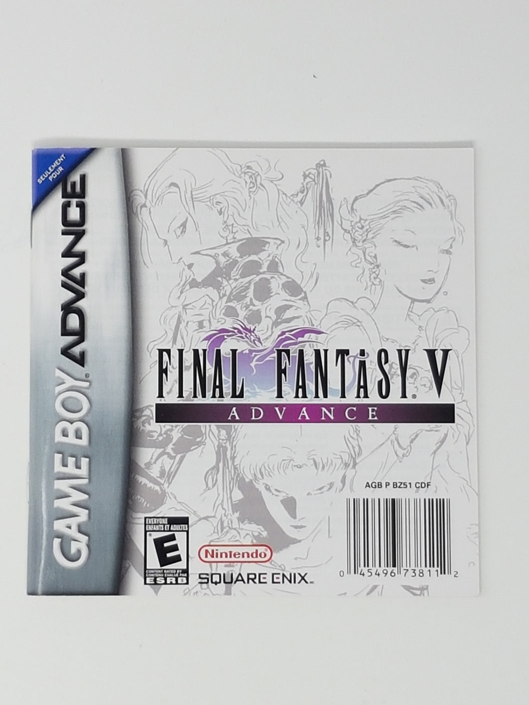 Final Fantasy V Advance [manual] French- Nintendo Gameboy Advance | GBA