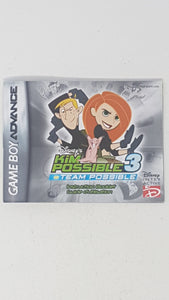 Kim Possible 3 Team Possible [manuel] Bilingue - Nintendo Gameboy Advance | GBA