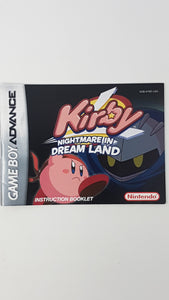 Kirby Nightmare in Dreamland [manuel] - Nintendo GameBoyAdvance