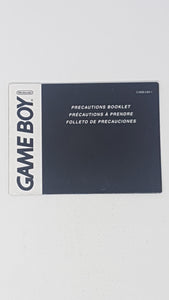 Precautions Booklet [manuel] - Nintendo GameBoy