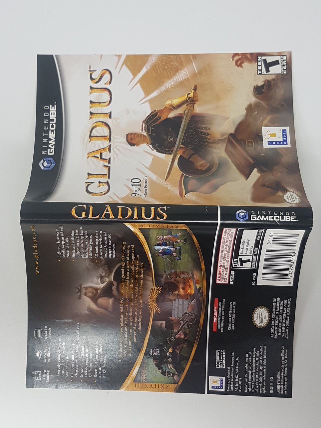 Gladius [Couverture] - Nintendo Gamecube