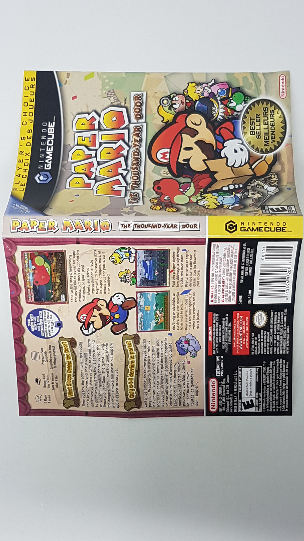 Paper Mario Thousand Year Door - Choix du joueur [Couverture] - Nintendo GameCube