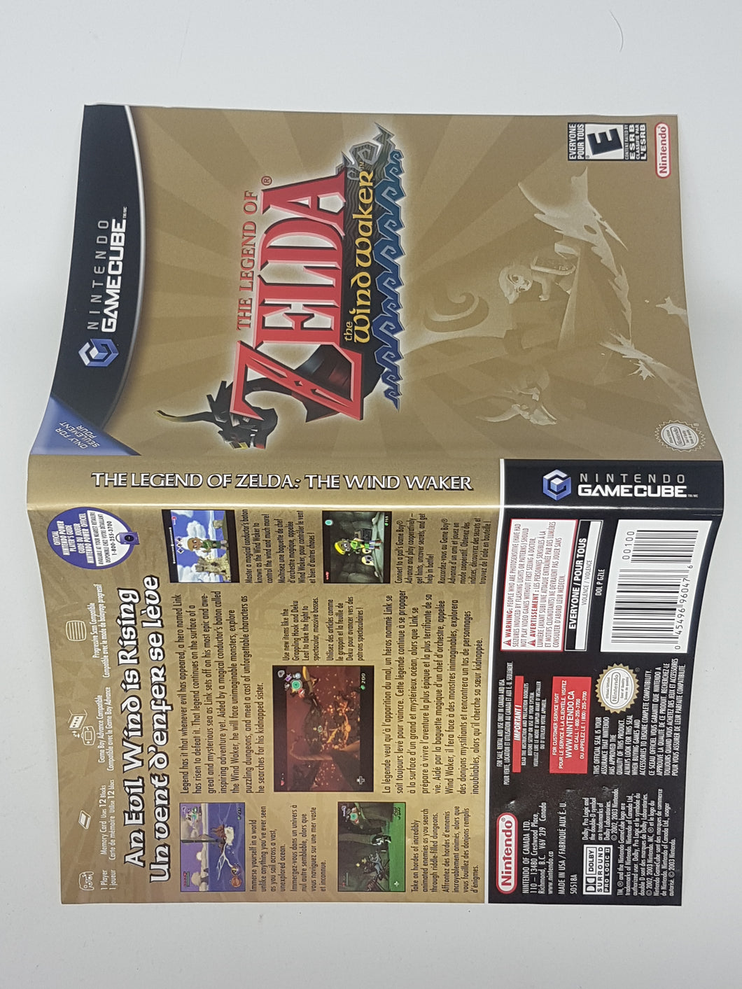 Zelda Wind Waker [Couverture] - Nintendo GameCube