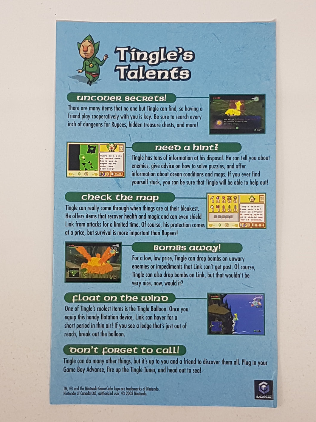 The Legend of Zelda Wind Waker Nintendo Power [Insertion]  - Nintendo GameCube