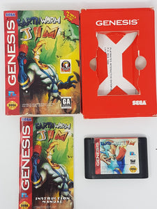 Earthworm Jim [Cardboard Box] - Sega Genesis