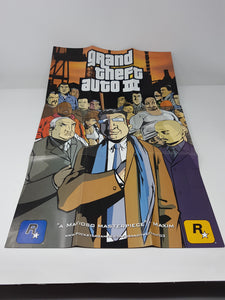 Grand Theft Auto III Double Sided Liberty City Carte / Affiche - Sony Playstation 2 | PS2