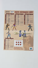 Load image into Gallery viewer, Killer Instinct Gold Quick Reference Card Insert - Nintendo 64 | N64
