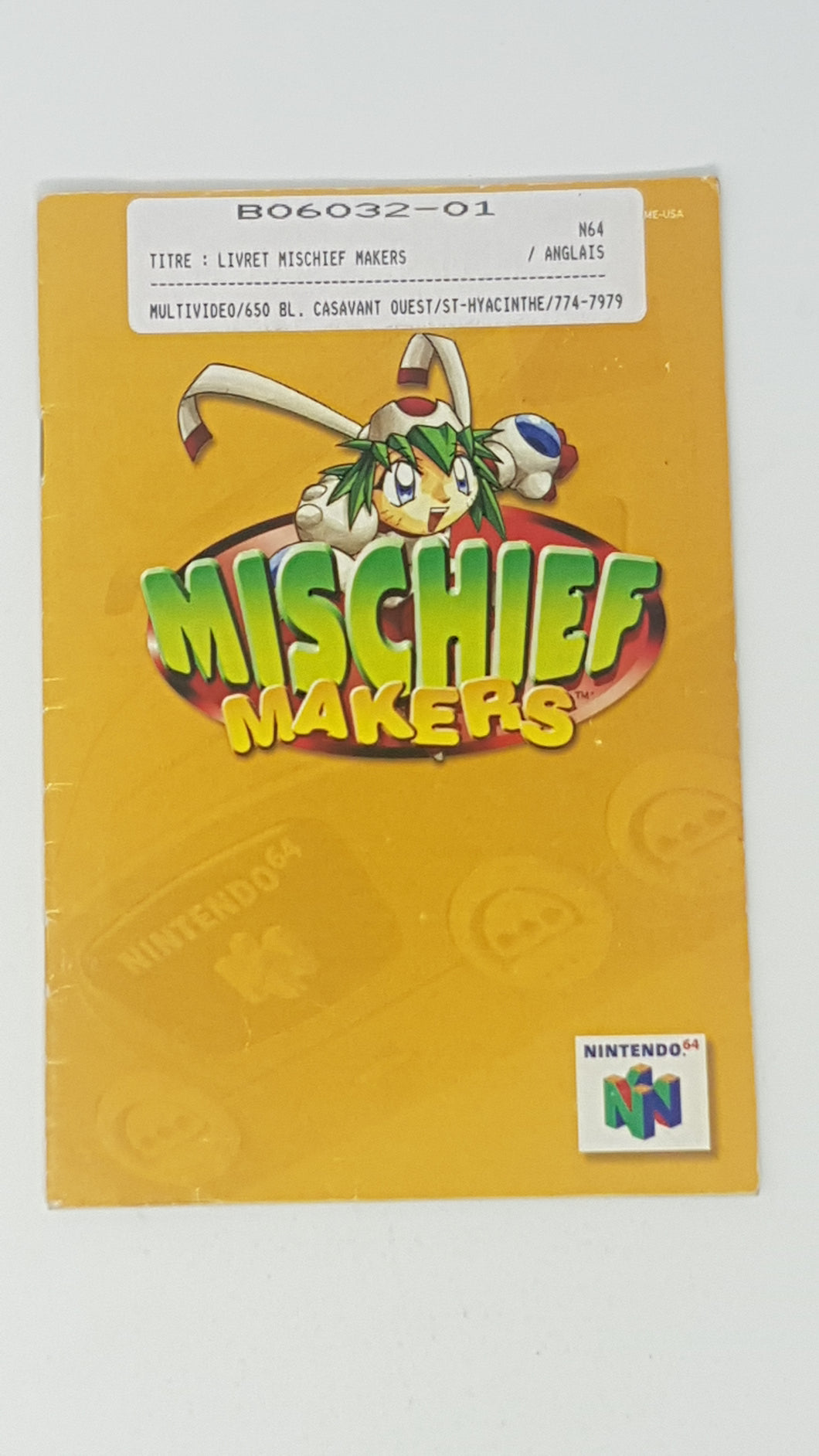 Mischief Makers [manual] - Nintendo 64 | N64