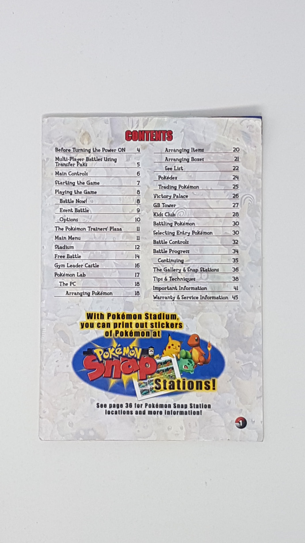 Pokémon Snap [manuel] - Nintendo 64 | N64