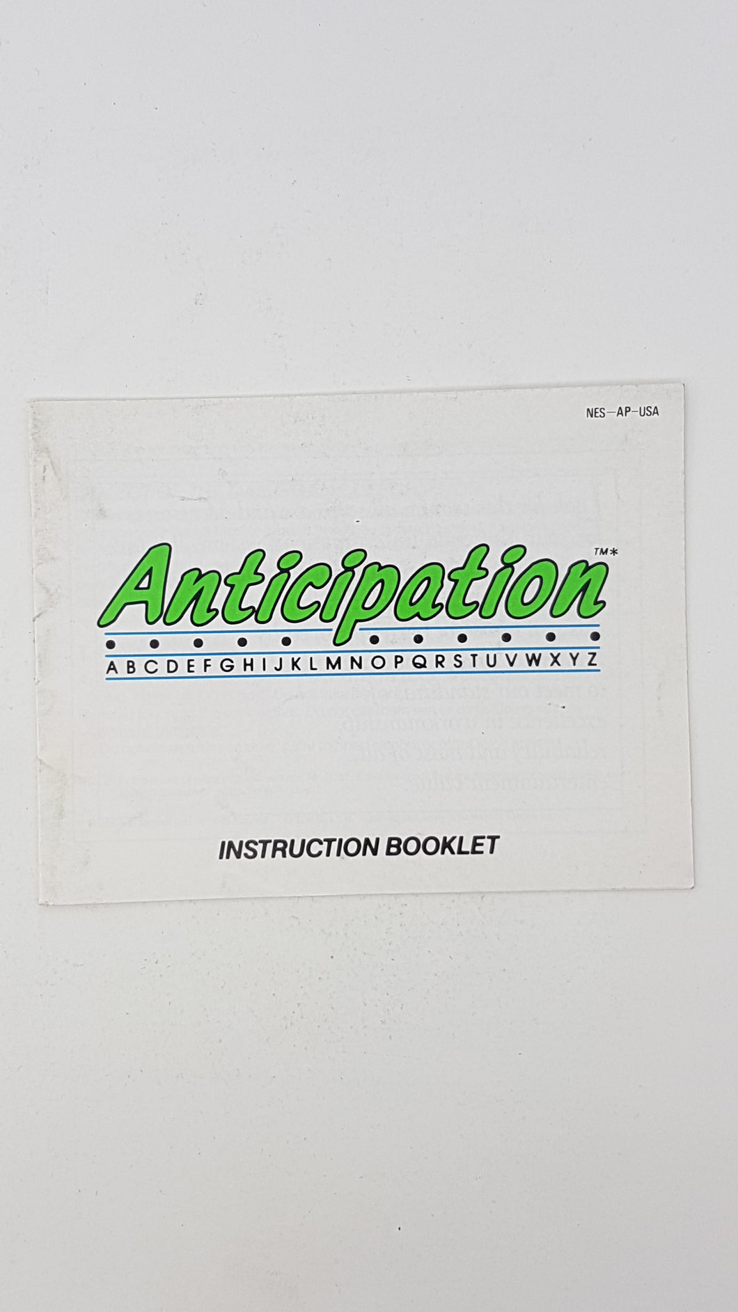 Anticipation [manual] - Nintendo | NES