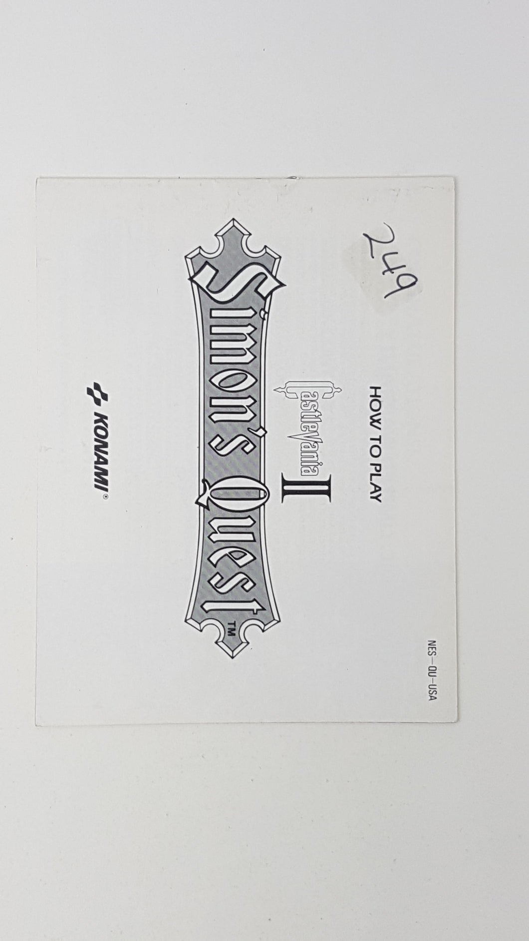 Castlevania II Simon's Quest [manual] - Nintendo | NES