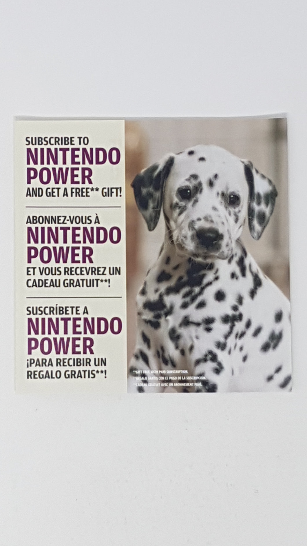 Nintendo Power Subscribe Advertisement Nintendogs [Insertion] - Nintendo DS