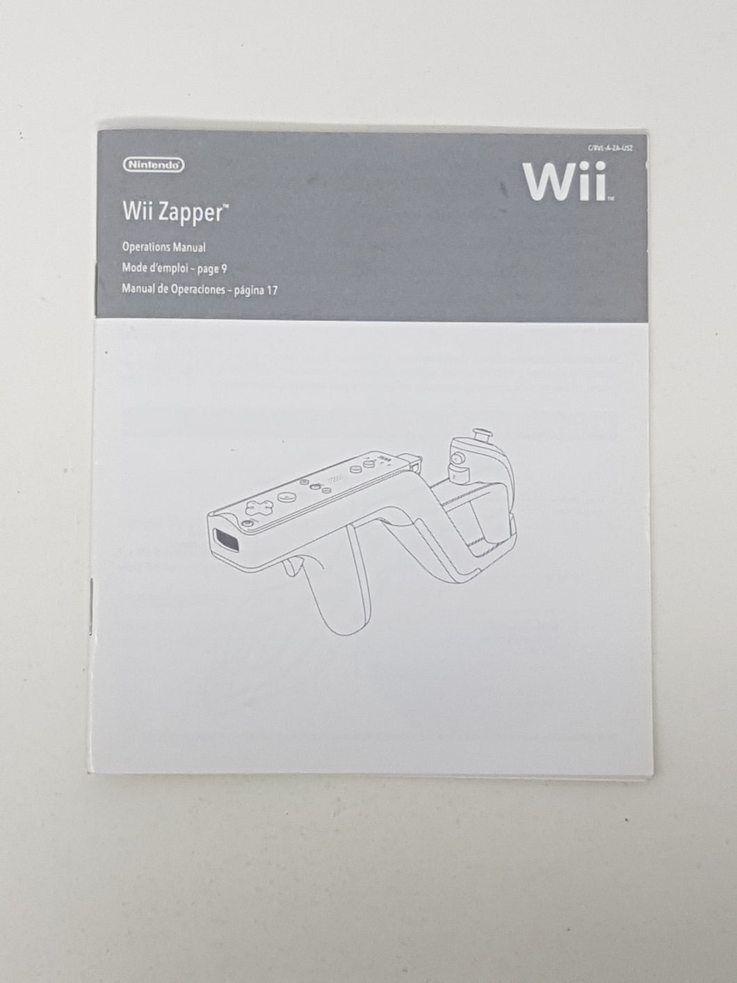 Wii Zapper Operations [manuel] - Nintendo Wii