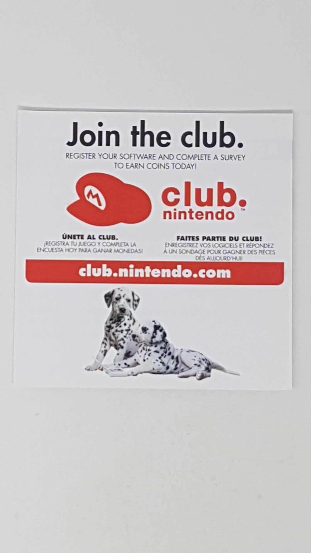 Dalmatian & Friends Nintendogs Club Nintendo [Insert] - Nintendo DS