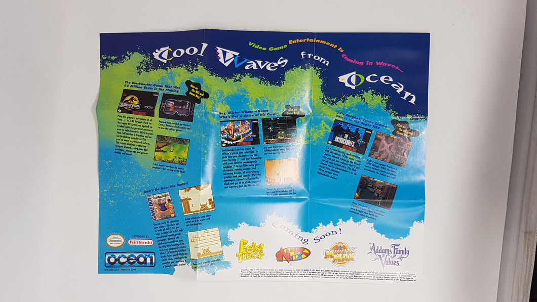 Ocean Mini Foldable Jurassic Park [Affiche] - Super Nintendo | SNES