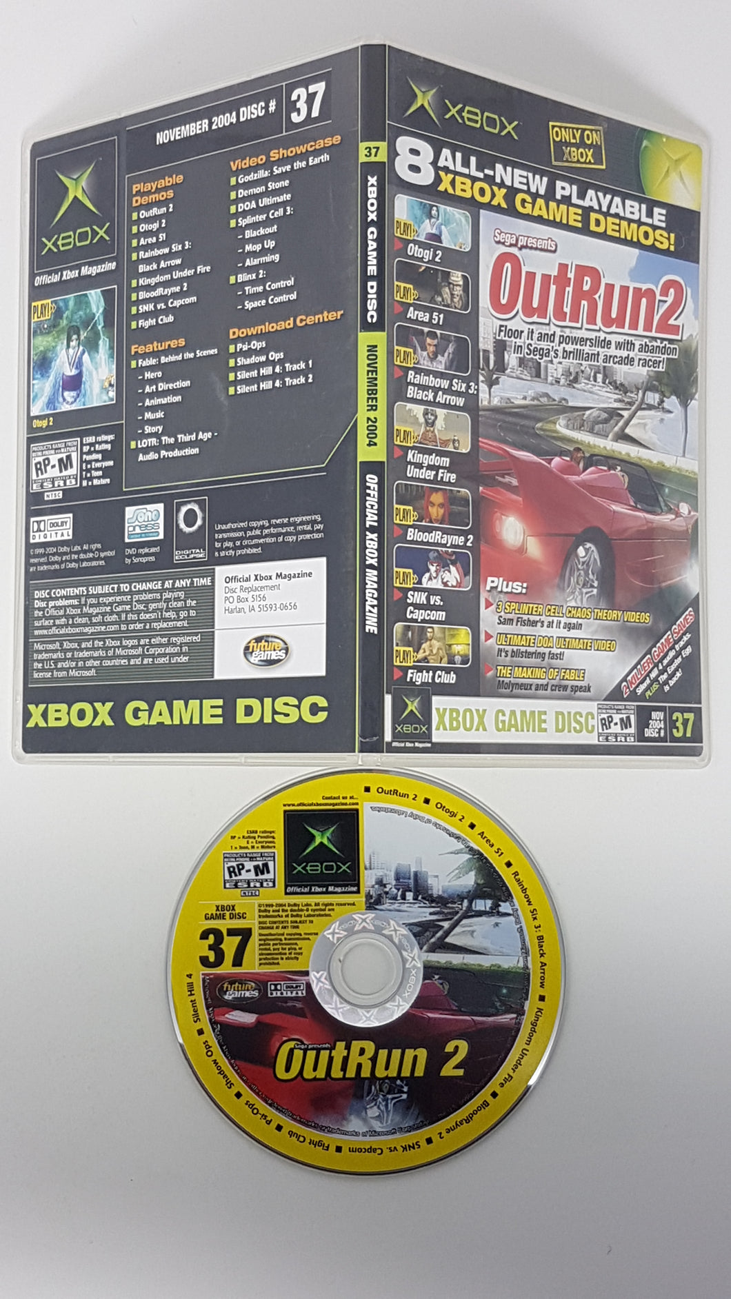Disque de jeu officiel du magazine Xbox 37 - Microsoft Xbox