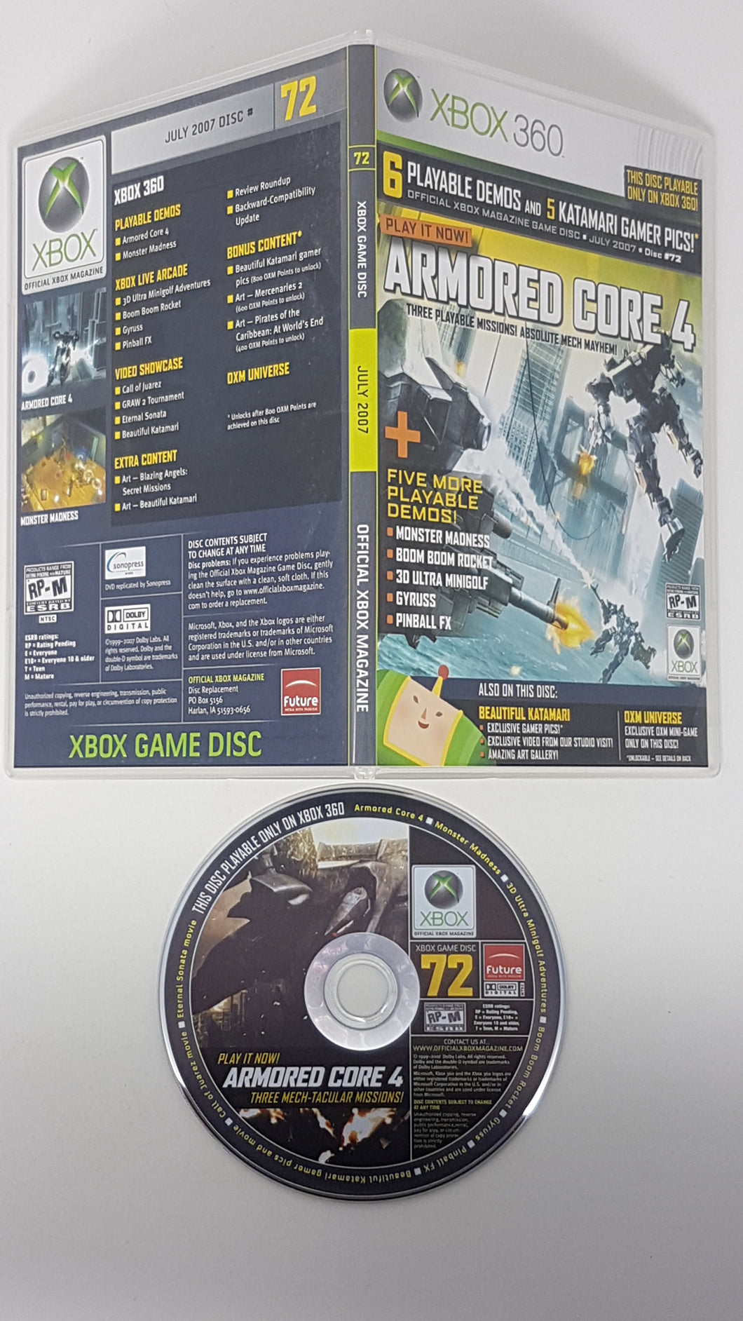 Official Xbox Magazine Game Disc 72 - Microsoft Xbox