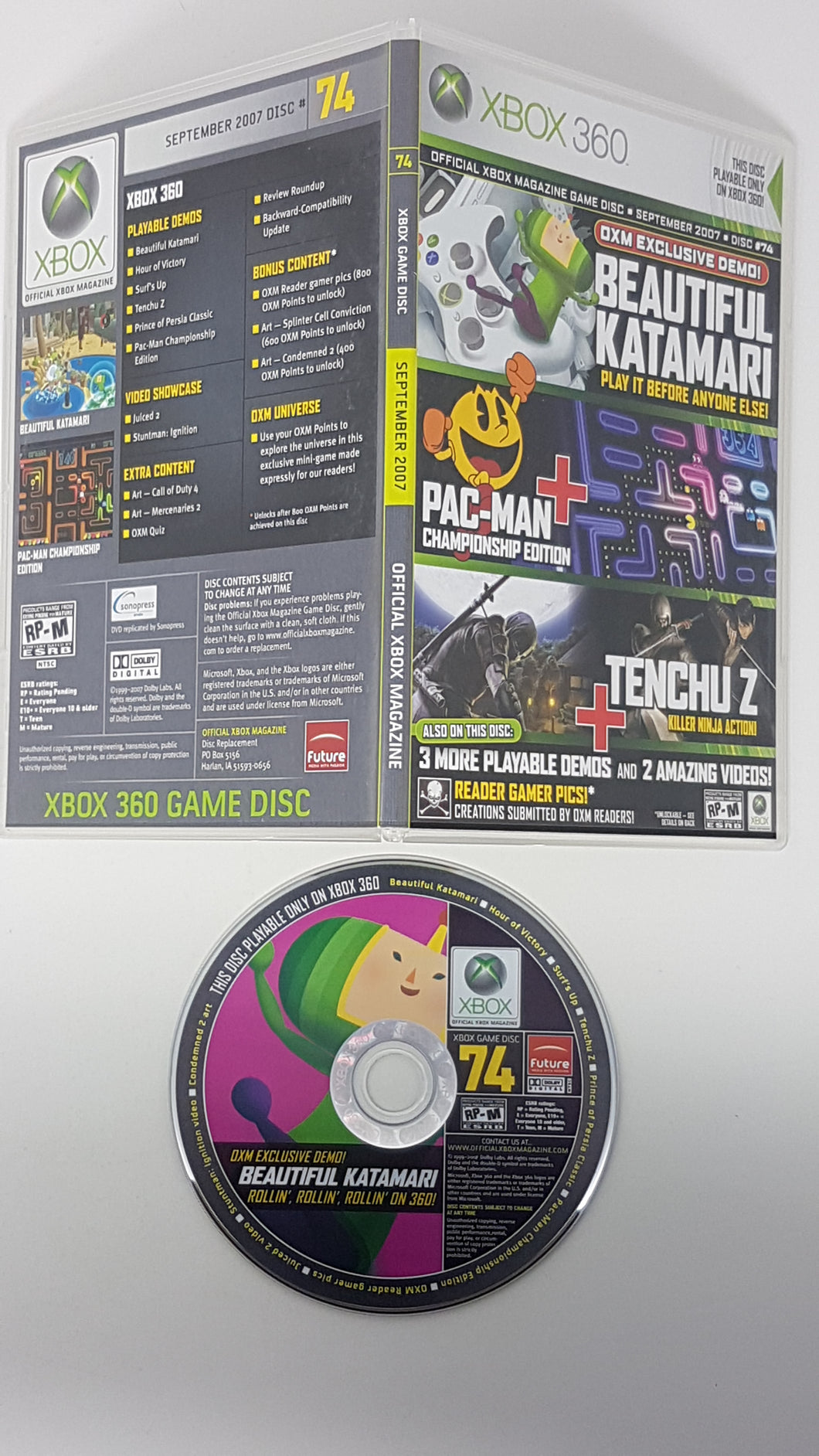 Disque de jeu officiel du magazine Xbox 74 - Microsoft Xbox