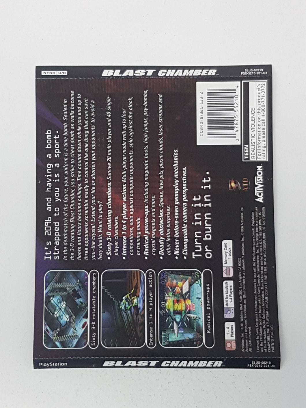 Blast Chamber [Back Cover Art] - Sony Playstation 1 | PS1