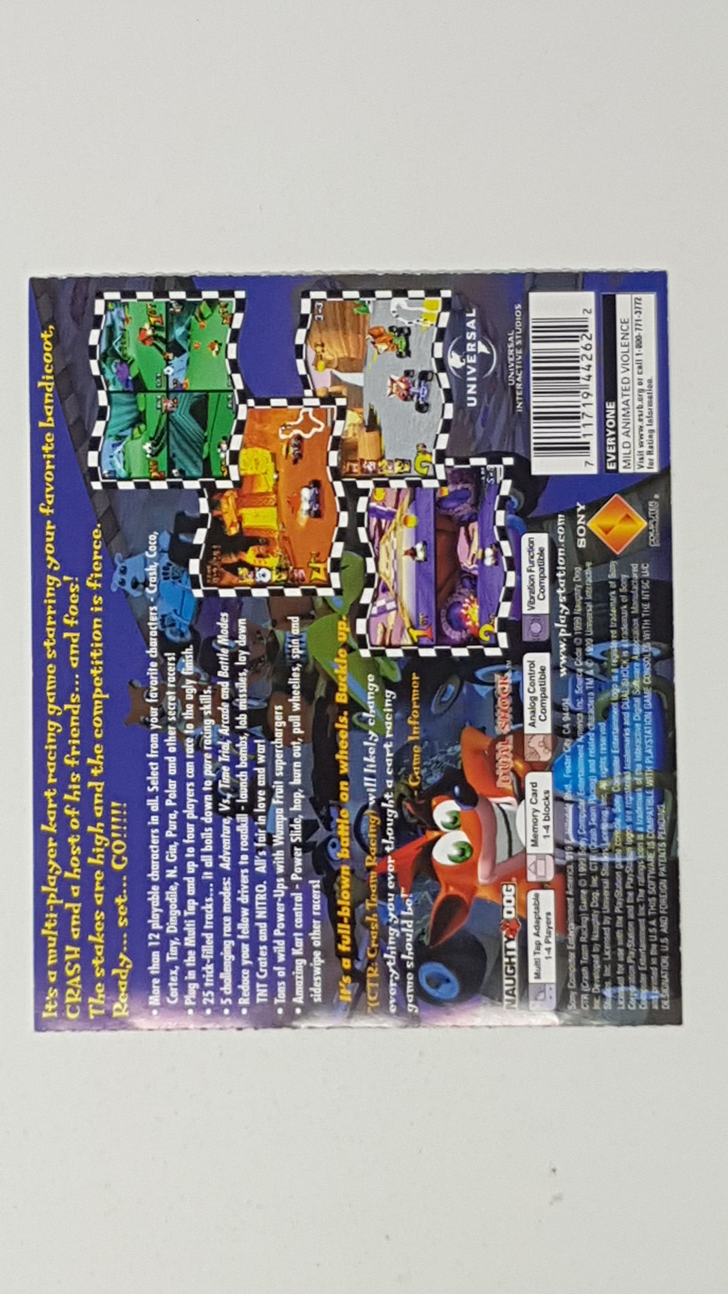 CTR Crash Team Racing [Back Cover Art] - Sony Playstation 1 | PS1