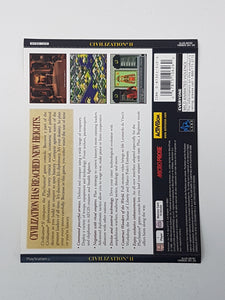 Civilization II [Back Cover Art] - Sony Playstation 1 | PS1