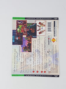 Crash Bandicoot [Greatest Hits] [Back Cover Art] - Playstation | PS1