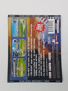 High Heat Baseball 2000 [Couverture arrière] - Playstation | PS1