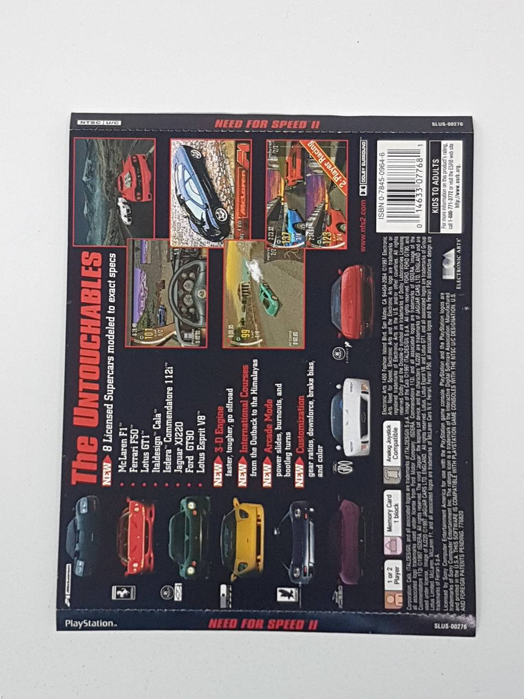Need for Speed 2 [Back Cover Art] - Sony Playstation 1 | PS1
