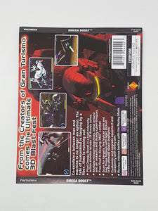 Omega Boost [Back Cover Art] - Sony Playstation 1 | PS1