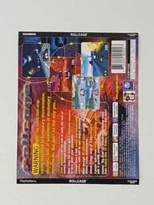 Rollcage [Back Cover art] - Sony Playstation 1 | PS1