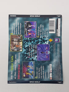 Spice World [Back Cover Art] - Sony Playstation 1 | PS1