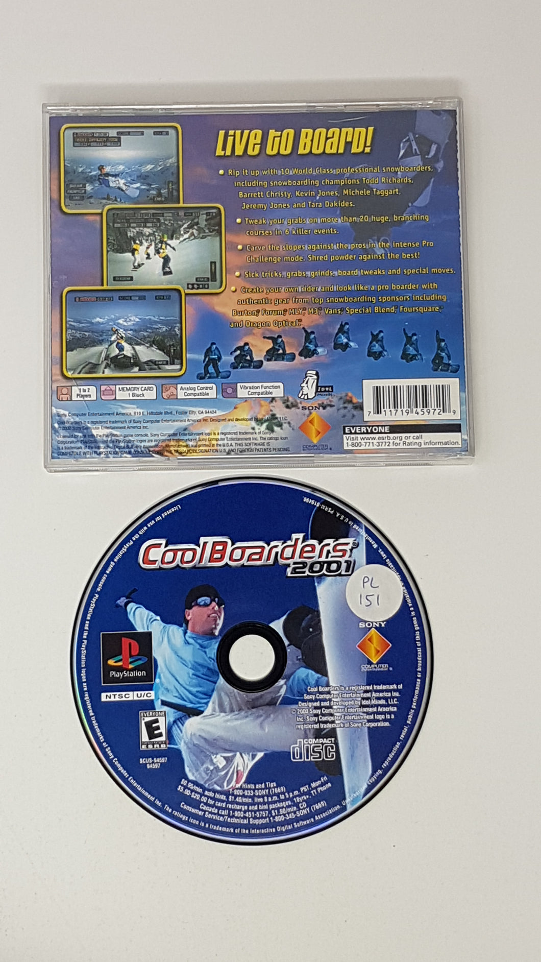 Cool Boarders 2001 - Sony Playstation 1 | PS1