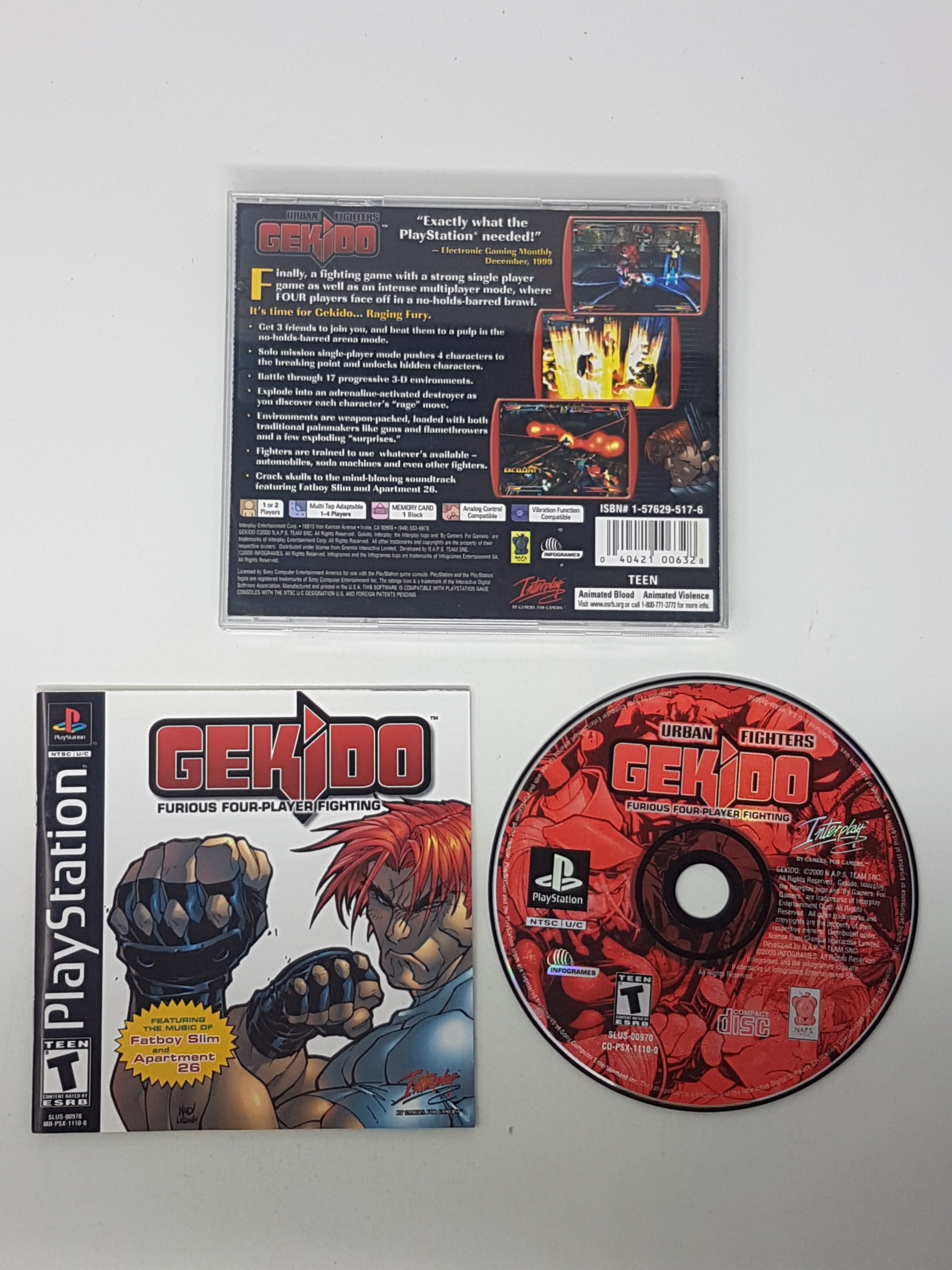 Jeu PS1 Gekido Urban Fighters - PAL Complet, Boîtier Notice, Testé