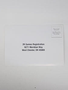 2K Games Registration Card [Insertion] - Sony Playstation 2 | PS2