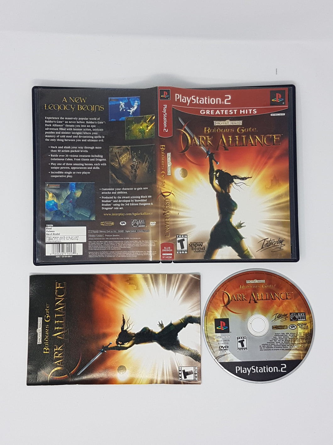 Baldur's Gate Dark Alliance [Greatest Hits]  - Sony Playstation 2 | PS2