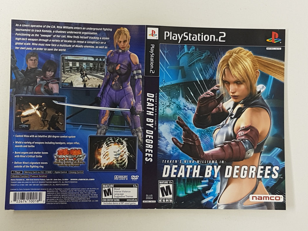 Death by Degrees [Cover art] - Sony Playstation 2 | PS2