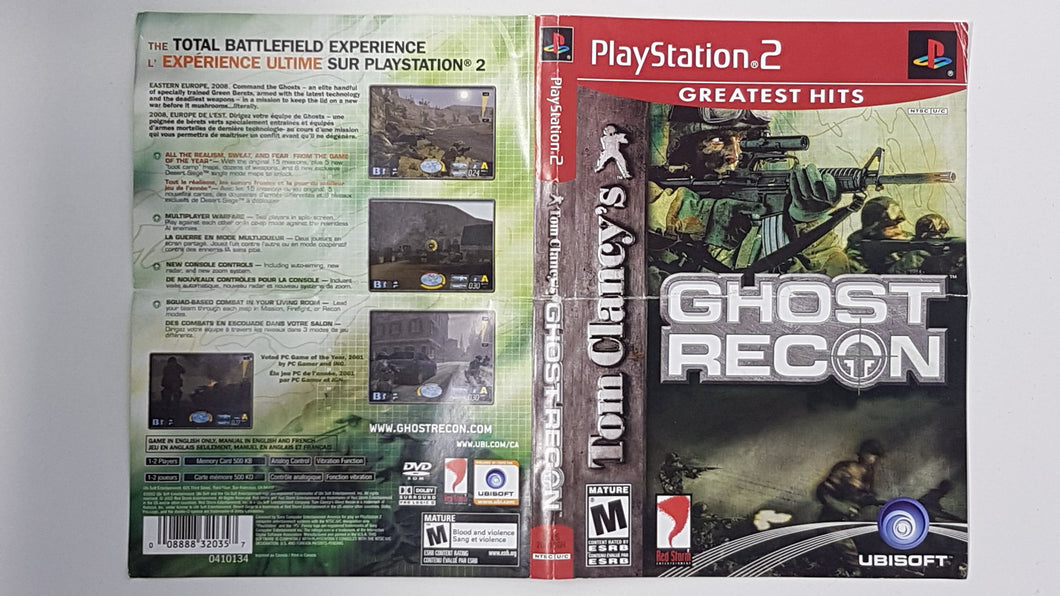 Ghost Recon [Greatest Hits] [Cover Art] - Sony Playstation 2 | PS2