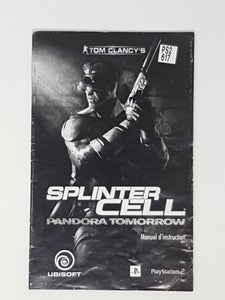 Splinter Cell Pandora Tomorrow [manuel] - Sony Playstation 2 | PS2