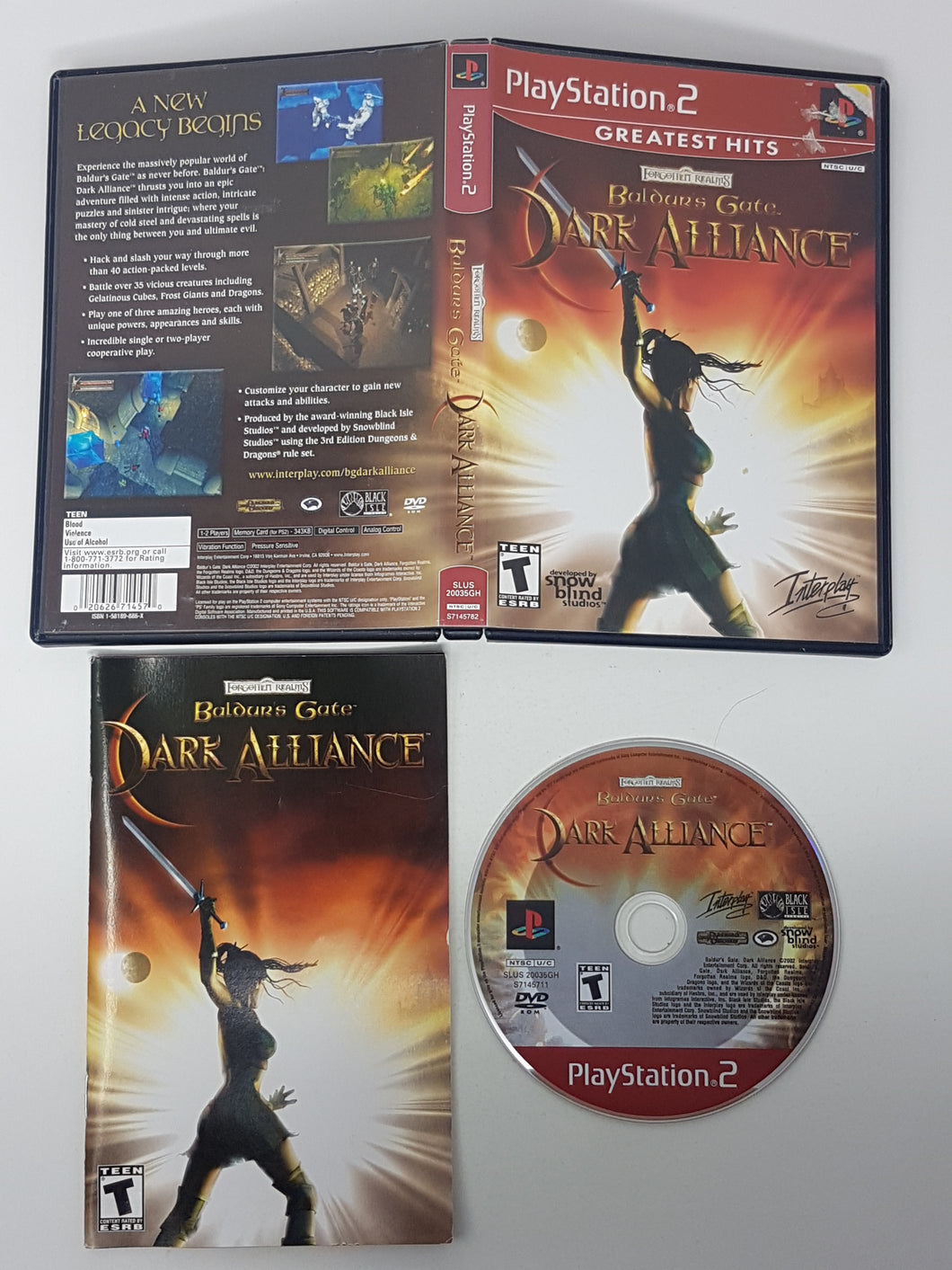 Baldur's Gate Dark Alliance [Greatest Hits]  - Sony Playstation 2 | PS2