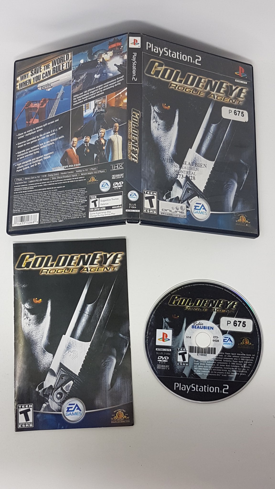 Goldeneye Rogue Agent Sony Playstation 2 Game