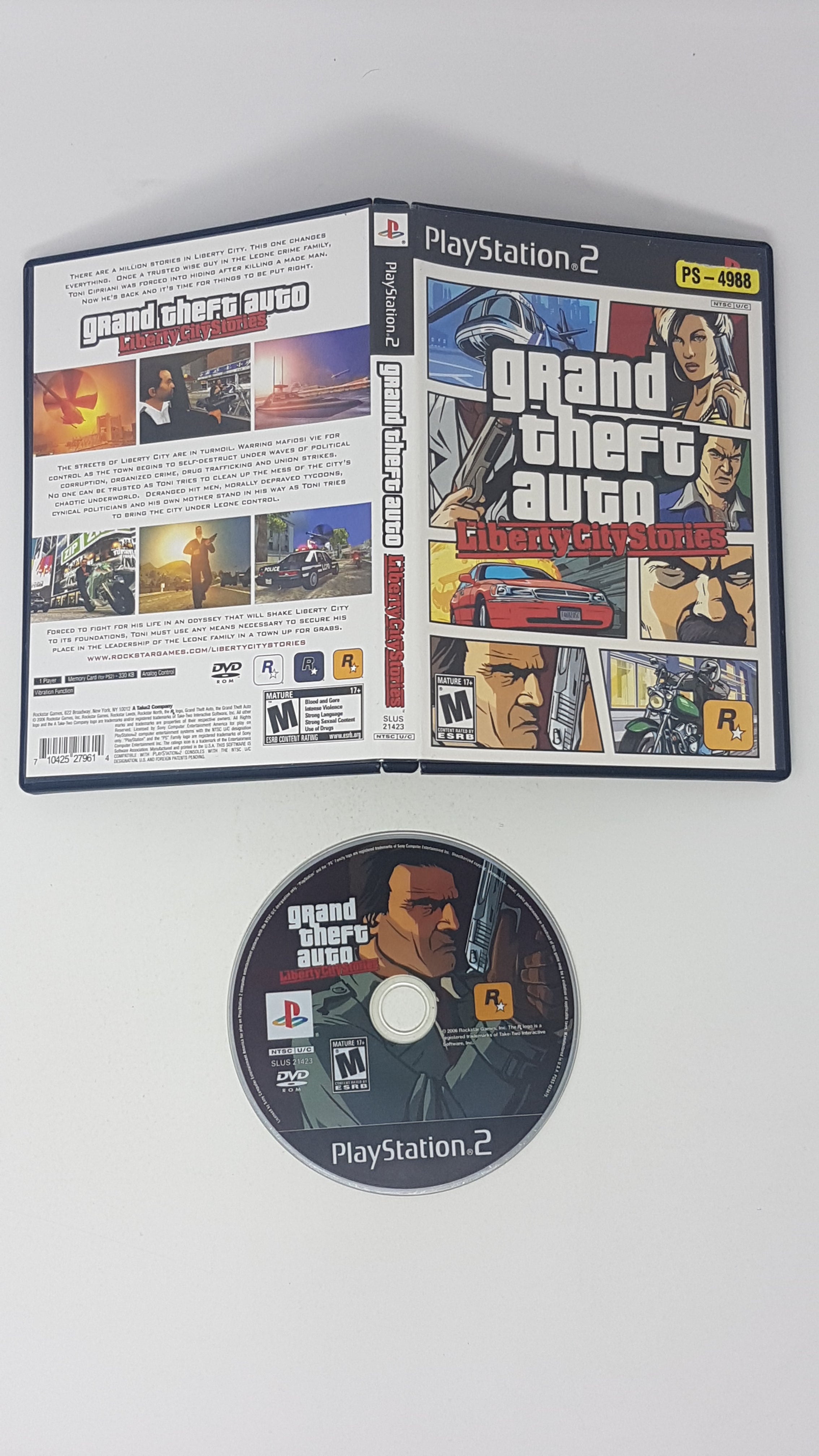Grand Theft Auto Bundle GTA 3 - San Andreas Liberty City Stories - PS2  Complete