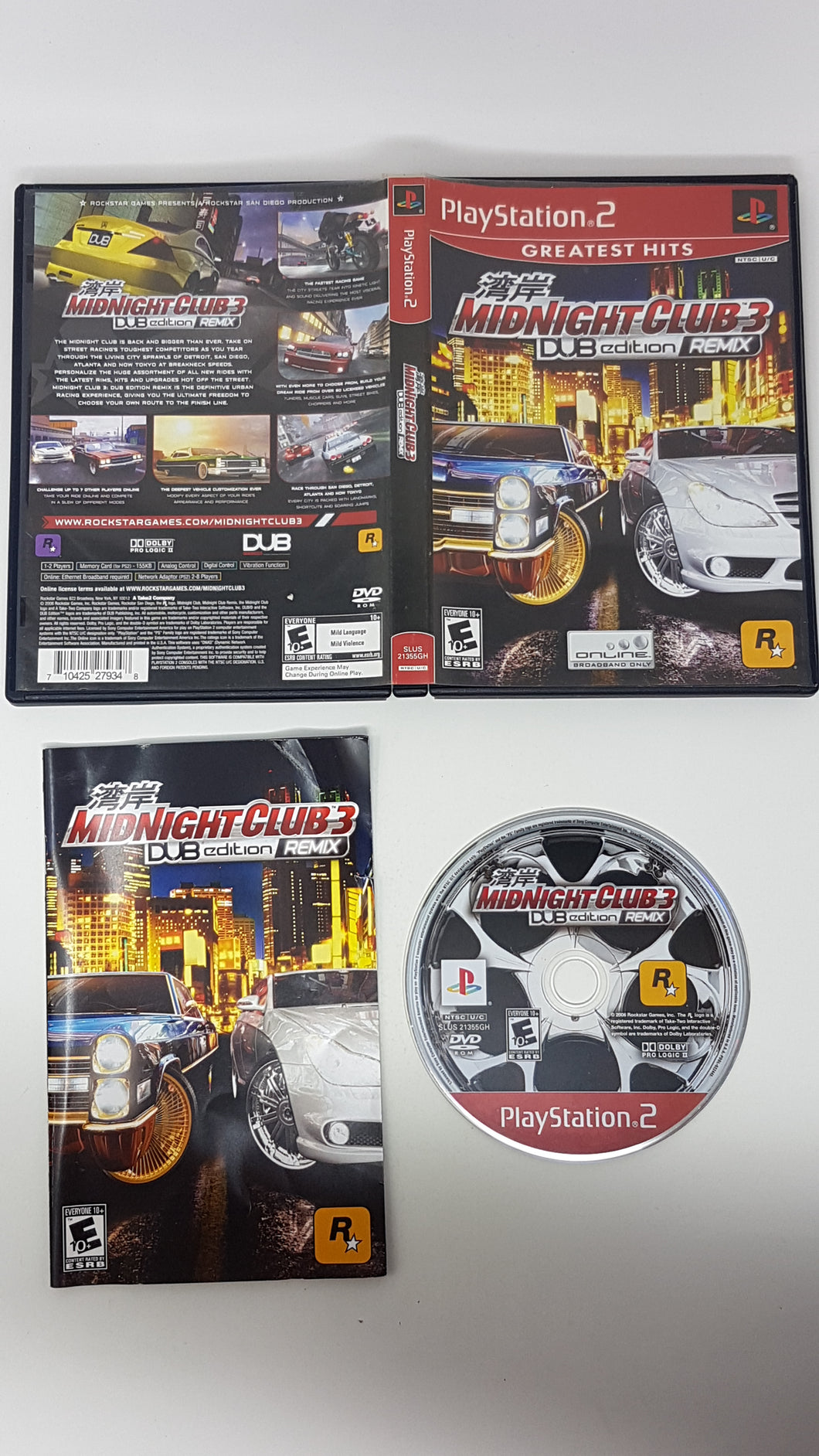 Midnight Club 3 Dub Edition Remix Greatest Hits - Sony Playstation 2 | PS2
