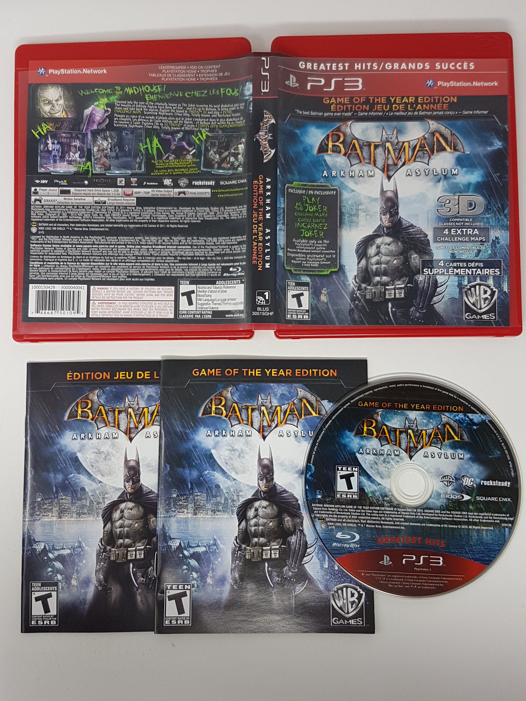 Batman - Arkham Asylum [Jeu de l'année] [Grands succès] - Sony Playstation 3 | PS3