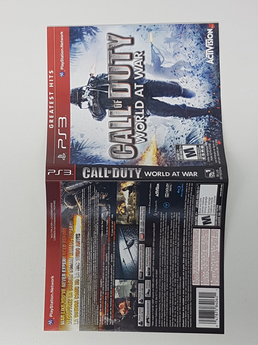 Call of Duty World at War [Grands succès] [Couverture] - Sony Playstation 3 | PS3