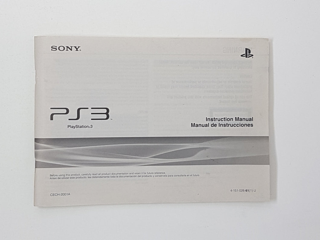 Manuel d'instructions de la console - Sony Playstation | PS3